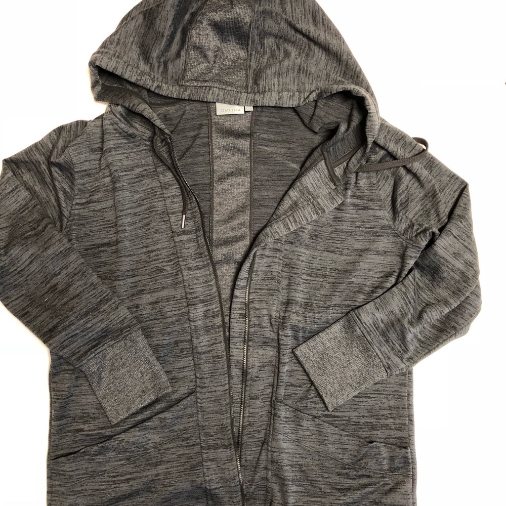 Athleta Gray Warm Up/Cool Down Slouchy Hoodie